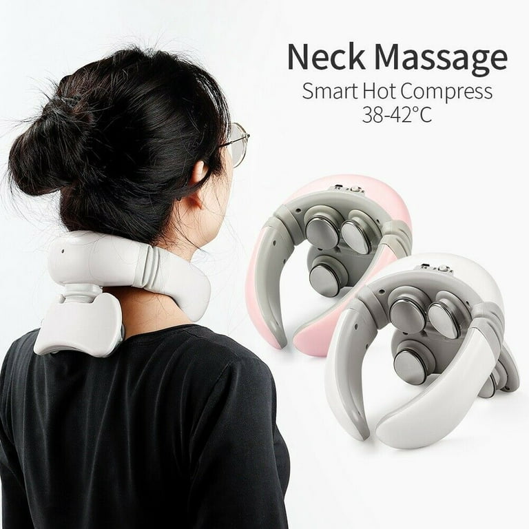 Smart Neck Massager with Heat, Electric Pulse Neck Body Shoulder Massager  Pressure Point,Wireless 3D Travel Neck Massage Equipment for Office, Home,  Sport - Remote Control 