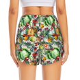 thumbnail image 3 of Picia Vegan1 Pattern Women's 2 in 1 Athletic Running Shorts High Waisted Workout Casual Gym Sweat Shorts with Comfy Liner Zipper Pockets-XX-Large, 3 of 9