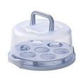 thumbnail image 2 of Vnanda Cake Keeper with Cover & Cupcake Insert - Plastic Cupcake Carrier with Handle - Round Cake Carrier with Lid for Transport Cakes - Caddie for Travel & Includes Cake Turntable, 2 of 9
