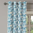 thumbnail image 2 of Ambesonne Ocean Grommet Curtain, Starfish Anchor Seahorse, 50" x 96", Petrol Blue Marigold, 2 of 6