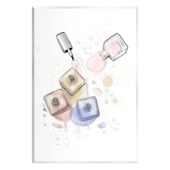 Stupell Industries Spilled Glam Nail Polish Graphic Art Unframed Art Print Wall Art, Design by Alison Petrie