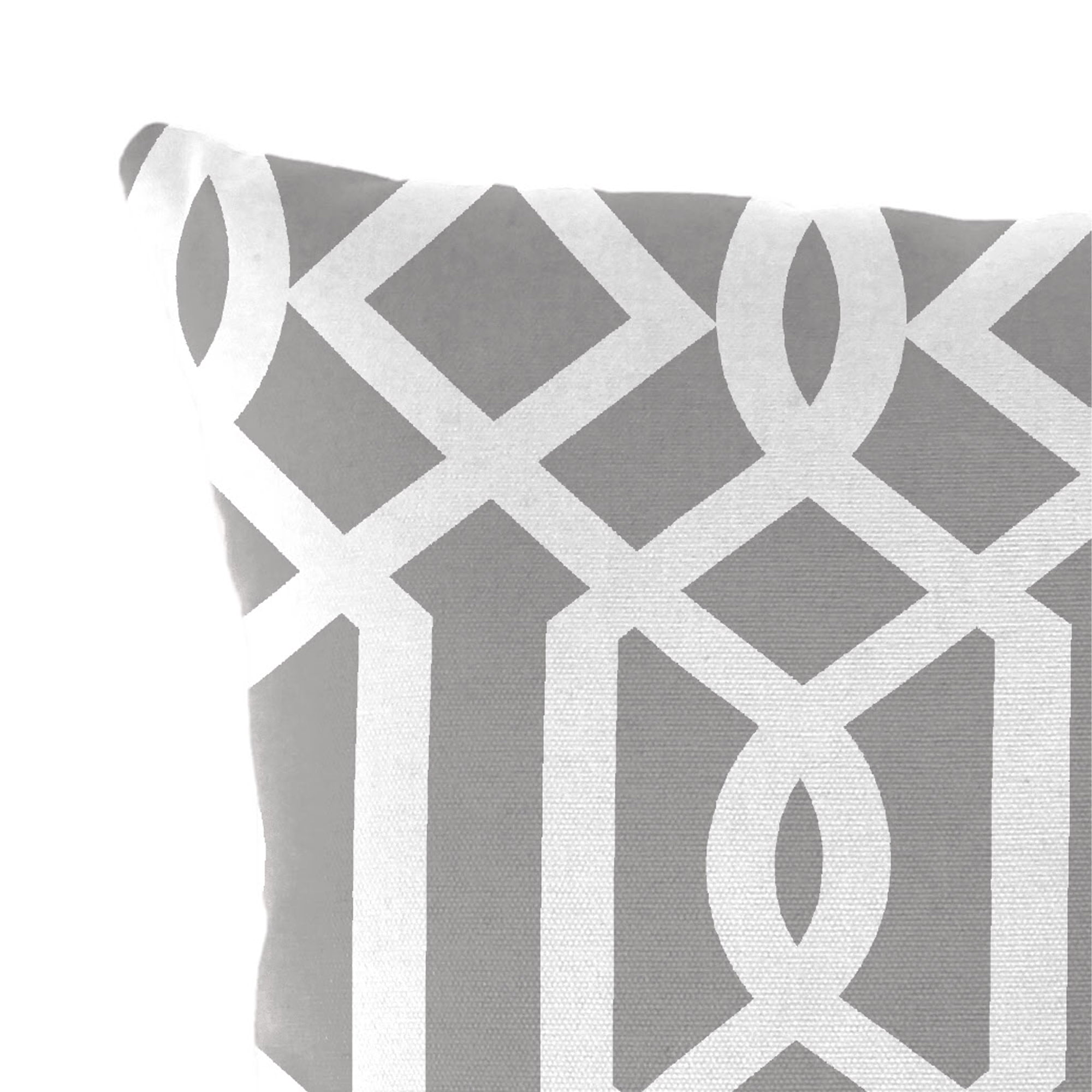 Jordan Manufacturing 18" x 18" Chauncey Pumice Gray Geometric Square Outdoor Throw Pillow (2 Pack)