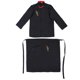 thumbnail image 1 of Conjunto de uniforme de chef unisex vintage, chaqueta y delantal negros XXL para profesionales de la cocina, 1 of 8
