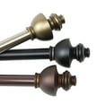 thumbnail image 1 of 13/16" Dia Adjustable 48-84 inch Curtain Rod with Giulia Finials - Cocoa,(4804-487), 1 of 3