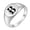 Silver B, variant on Mens Womens Stainless Steel 12MM Round Simple 26 Initials Alphabet Flower Personality Trend Wedding Rings Silver U Size 5