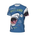 thumbnail image 5 of Rocae Great White Shark for Men's Mesh Quick-Dry Short Sleeve Workout T-Shirt,Mens Crew Neck Tee Lightweight Soft Classic T Shirts X-Small, 5 of 9