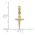 thumbnail image 4 of Auriga Fine Jewelry 10K Yellow Gold Inri Crucifix Cross Pendant for Women (L-21 mm,W-8 mm), 4 of 6