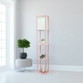 thumbnail image 4 of Creekwood Home 62.5" Storage & Display Floor Lamp w/ Charging Ports & LED Bulb, Light Pink, 4 of 6