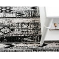 thumbnail image 6 of Rugs.com Oregon Collection Rug – 5' x 8' Oval Black And White Low-Pile Rug Perfect For Living Rooms, Large Dining Rooms, Open Floorplans, 6 of 9