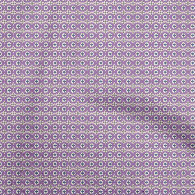 oneOone Silk Tabby Violet Fabric Asian Ikat Craft Projects Decor Fabric Printed By The Yard 42 Inch Wide