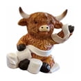 thumbnail image 2 of DAMAI Miniature Highland Cow Bathroom Decor, Cow Figurine with Tissue, Antique Cow Figurine for Farmhouse Kitchen Home Decor, Highland Cow Gifts for Women, 2 of 6