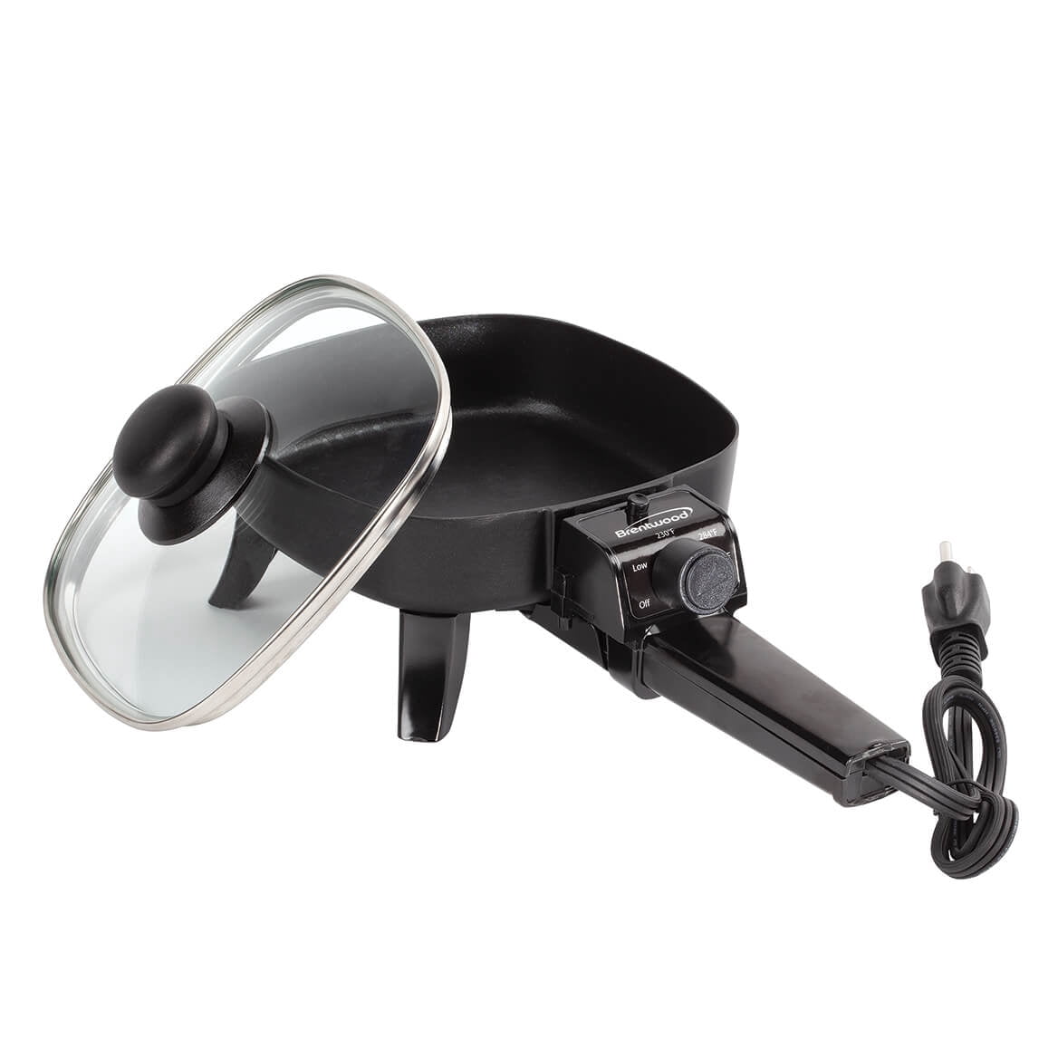 Brentwood SK-45 6-inch Non-Stick Electric Skillet with Glass Lid, Black