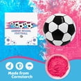 thumbnail image 2 of Kit de Polvo para Revelación de Género con Balón de Fútbol FIEKEICC Azul y Rosa, 2 of 8