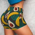 thumbnail image 5 of Yiaed Banana And Avocado Print Women's Athletic Shorts Running Shorts Sporty Short High Waisted Elastic Workout Shorts for Yoga Gym Running & Sports -Small, 5 of 6