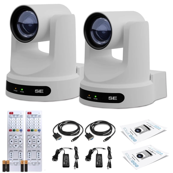 2 x PTZOptics Move SE PTZ Camera with 12x Optical Zoom (White) (PT12X-SE-WH-G3)