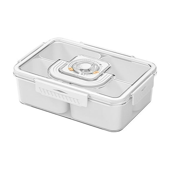 SIfdSeng Glass Snack Containers with Lids Medium Quarter Box Condiment Box Star Flower Dried Storage Box Kitchen Onion Garlic Dipping Storage Box Zero-Waste Snack Tray with Lid