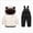 V42-Beige, variant on Suit 2 Piece Kids Winter Coat And Pants Set Toddler Snowsuit Girl Girl Jacket & Bib Pants Bear Ear Outwe 18-24 Months