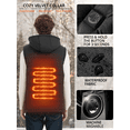 thumbnail image 5 of SAILWIND Men's Lightweight Heated Vest Smart Electric Rechargeable Jacket With Removable Hood (Battery Included), 5 of 8