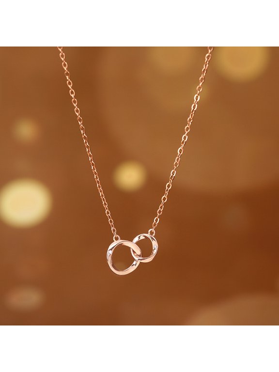 Mobius Strip Necklace Female Summer Circle Clavicle Chain