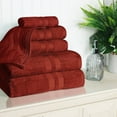 thumbnail image 2 of Superior Ultra Soft Cotton Solid 6-Piece Towel Sets, Maroon, 2 of 5
