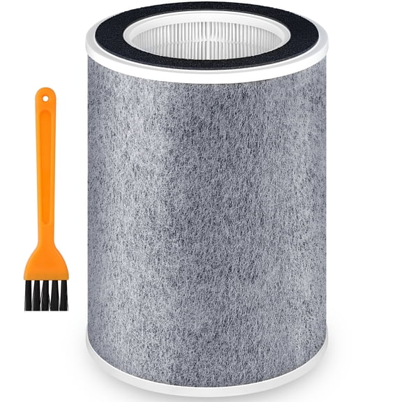 1 Pack HP201 HP202 Replacement Filter for Shark Air Purifier MAX, Compatible with Shark Clean Sense Air Purifiers HP200 HP232 True HEPA Filters, HE2FKPRO, Grey