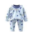 thumbnail image 1 of Odeerbi 3M-5Y Niños Niñas Algodón Pijamas Manga Larga Tops Pantalones Conjunto Suave Impresión Sleepwear Dos Piezas Pijama Conjuntos, 1 of 3