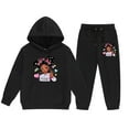 thumbnail image 3 of WOYY Toddler Girls Sweatsuits Cartoon Figure Print Hoodie Jogger Pants Set, Sizes 2-3T, 3 of 3
