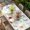 Grass Green, variant on Easter Eggs Table Cloths for 8 Foot Rectangle Tables, Watercolor Flowers Plants Eggs Butterfly Blue Plaid Patio Waterproof Elastic Fitted Tablecloths, Washable Rectangular Table Cover for Camping