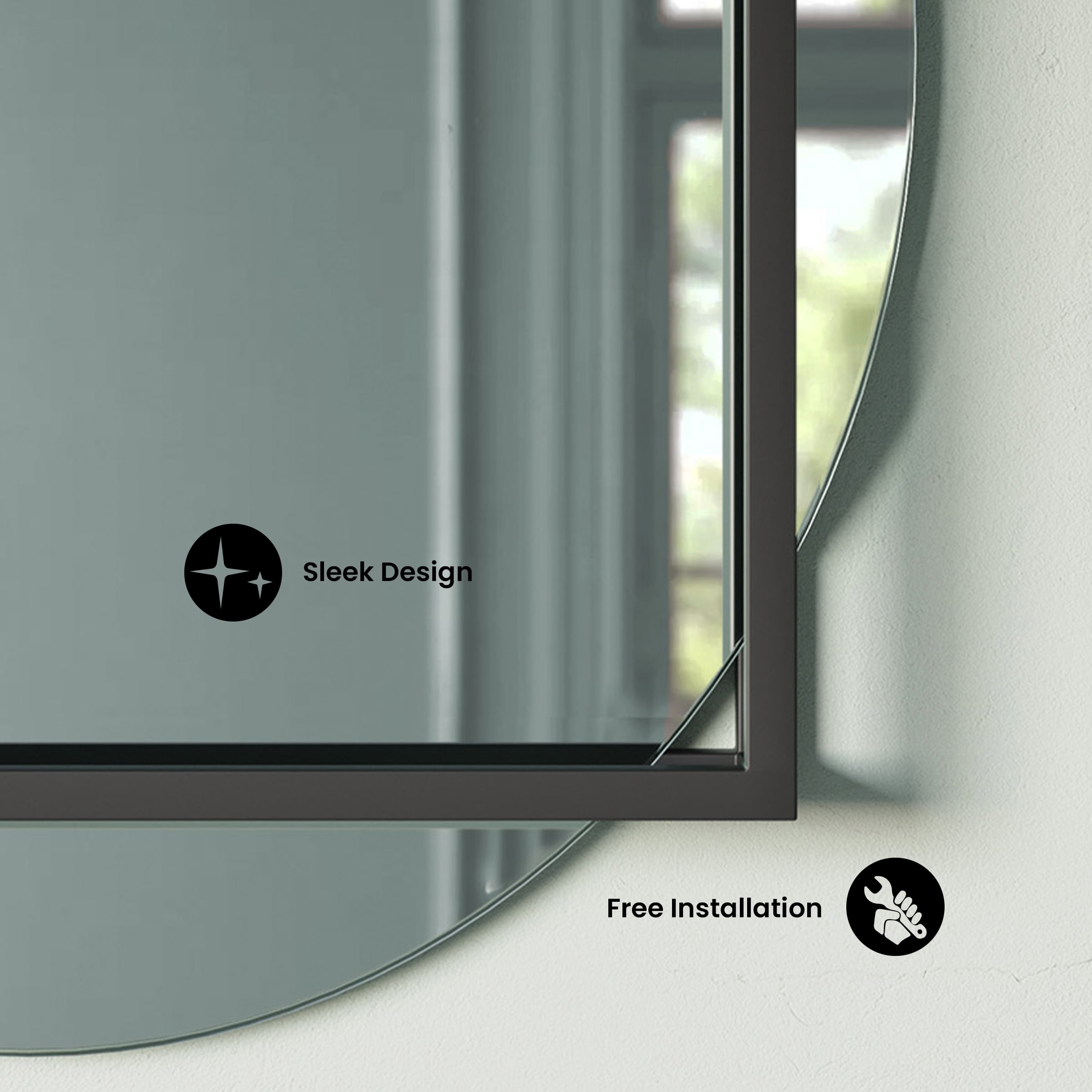 Pierre 35.5" Vanity Mirror in Matte Black