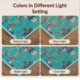 thumbnail image 7 of Design&I 3'x5' Washable Accent Rug Pet Friendly & Non-Slip Built-In Grip Ocean Coral Seascape Marine Reef Border Fish Turtle Nautical Playful Expressive for Bedroom, Walk-in Closet, 7 of 7