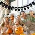 thumbnail image 4 of AKEGAMN “Halloween Fright Night” Creative Skeleton Theme Flag Banner Decoration Set Holiday Scene Layout Wall Stickers Hanging Decorations New Design, Showing Taste: As a new Halloween product, a la, 4 of 4