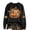 Black, variant on Halloween Edition Hoodless Sweatshirt for Wear Round Neck Long Sleeve Pullover Cozy Stylish Autumn Seasonal Top for Women Blue L