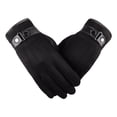thumbnail image 2 of Guantes térmicos de invierno Macarena con dedos para pantalla táctil Guantes cálidos resistentes al viento y al agua Negro, 2 of 8