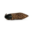 thumbnail image 5 of BLISSFUL STEP Women's Ankle Boots Pointed Toe Kitten Heel Faux Suede Dress Side Zipper Boots  Leopard 6.5, 5 of 8