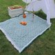 thumbnail image 5 of Manta de picnic extragrande de 180 x 180 cm, plegable, para exteriores, de poliéster y algodón, verde, impermeable y ligera | Ideal para playa, camping, picnic, regalo para parejas, boda, etc., 5 of 7