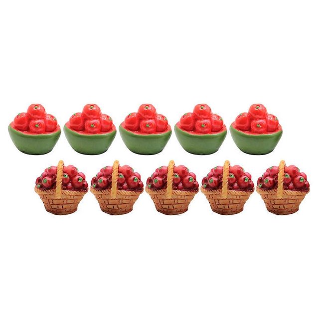 Mini Fruit Baskets Decorative Fruit Basket Crafts For DIY Projects 2.2X2CM Multi Color 10Pcs
