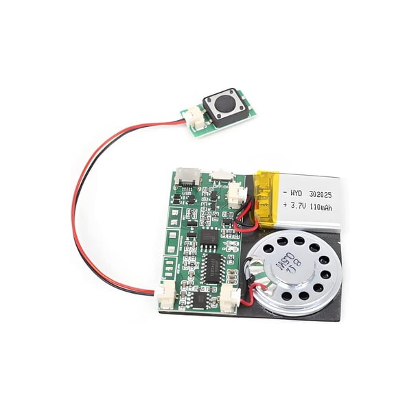 Módulo de sonido JR Press-Button Control, 8 M, grabable en MP3 con USB
