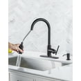 thumbnail image 5 of Wowow Single Handle Pull Down Sprayer Kitchen Faucet with Soap Dispenser, Oil Rubbed Bronze, 5 of 9