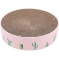 thumbnail image 2 of Juguete para gatos, cartón corrugado, rascador de hierba gatera para gatos, tapete para raspar uñas, cama para gatitos, juguete verde mediano, 2 of 5