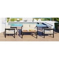 thumbnail image 4 of Euroco Multi-person Outdoor Iron Sofa Set with A table, Rattan Decoration, Waterproof, Rust-proof, Suitable for Garden, Lawn Use, 4 of 9