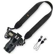 Wolven DSLR/SLR Camera Neck Shoulder Belt Strap Compatible for All DSLR/SLR/Digital Camera (DC)/Instant Camera/Polaroid etc (Black)