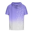 thumbnail image 4 of Teissuly Men Casual Round Neck Digital Printing Pullover Fitness Sports Hooded Shorts Sleeves T Shirt Blouse, 4 of 4