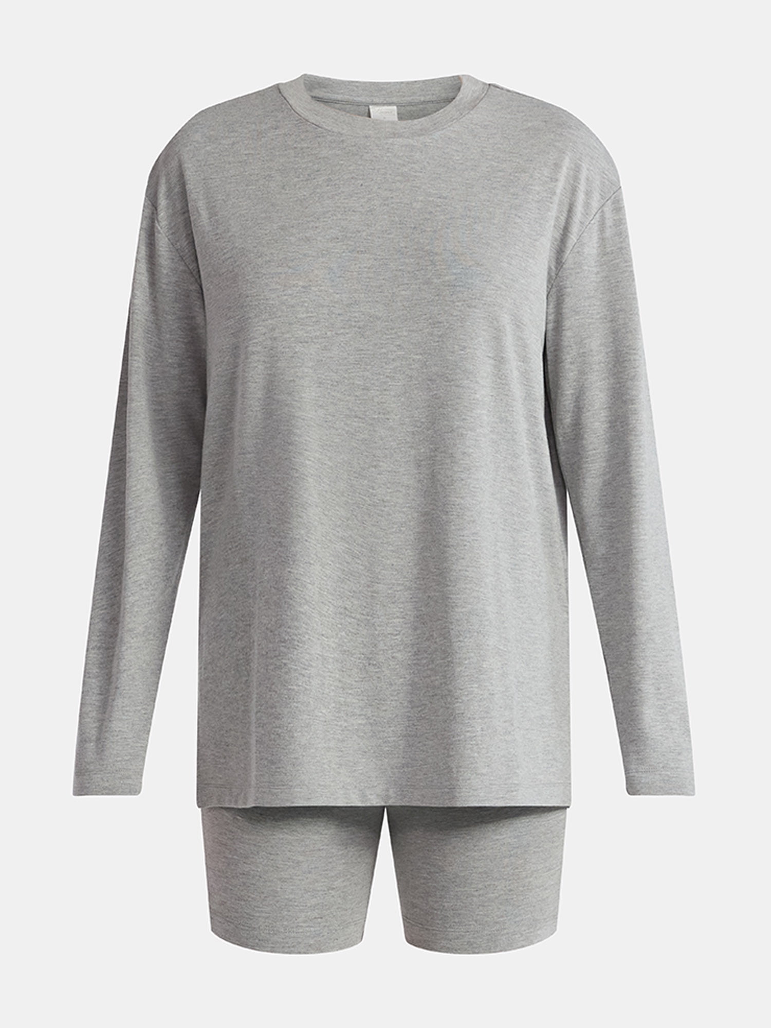 Lissome Women’s Super Soft Jersey Knit Long Sleeve Sleep Top and Shorts Pajama Set, 2-Piece, Sizes S-3X