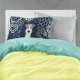 thumbnail image 2 of Carolines Treasures BB5098PILLOWCASE Blue Flowers Wire Haired Fox Terrier Fabric Standard Pillowcase Standard multicolor, 2 of 2