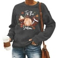 thumbnail image 4 of Peichun Tis the Pumpkin Spice Season Sweatshirt for Women Fall Long Sleeve Crew Neck Pullover Tops Vintage Graphic Drop Shoulder Loose Cozy Thanksgiving Day Shirts 1-Grey XL, 4 of 5