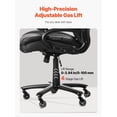 thumbnail image 7 of Executive Office Chair with Knob-Control Lumbar Support, 500lb Capacity Office Chair, Heavy Duty Ergonomic Chair, Height Adjustable PU Leather Reclining Home Office Desk Chairs, Black, 7 of 7