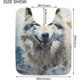 thumbnail image 3 of Dreamtimes Bathroom Rug Mats Painting Wolf Snow Print, Bath Mats for Bathroom Non-Slip Super Soft Absorbent Microfiber Bath Rugs, Bathroom Rugs for Bathroom Floor, Tub and Shower, 24"x16", 3 of 4