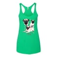 thumbnail image 2 of Wild Bobby, If It's Not a Pug It's Just a Dog Gift | Womens Dog Lover Premium Tri-Blend Racerback Tank Top, Envy, Large, 2 of 3