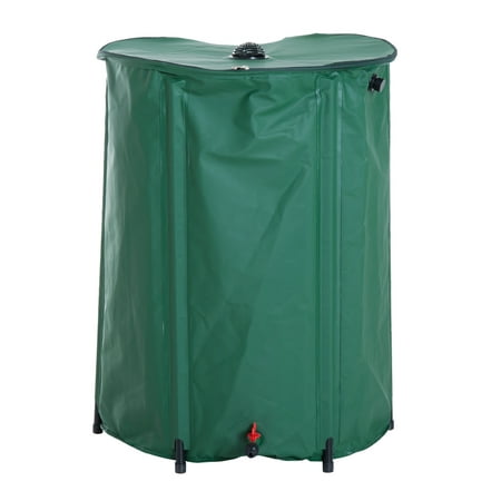 Outsunny 60 Gallon Barrel Rain Harvesting System with Water Catchment