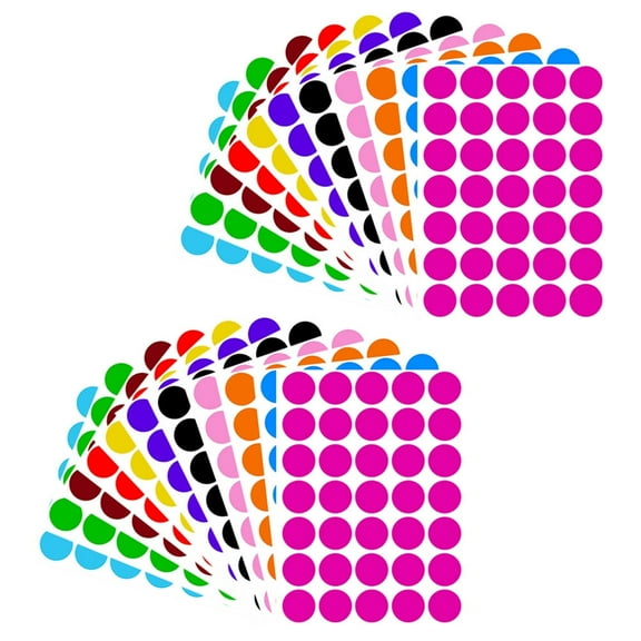 circle stickers 420pcs Color Coding Labels Circle Dot Stickers for Sealing (8.27X5.83X0.04Inch)